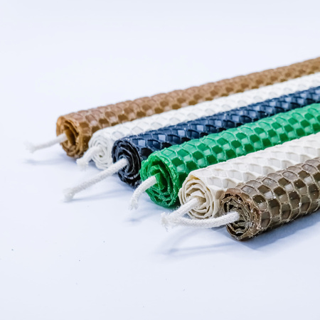 Zestaw Obfitość | 12 dużych świec | Kolorowe świece z naturalnego wosku pszczelego | 100% wosk pszczeli