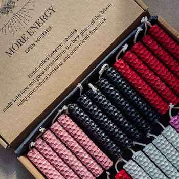 Zestaw Miłość | 30 małych świec | Kolorowe świece z naturalnego wosku pszczelego | 100% wosk pszczeli