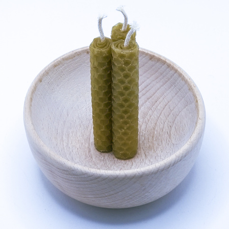 Zestaw Natura | 3 małe świece | Naturalne świece z wosku pszczelego | 100% wosk pszczeli