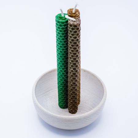 Zestaw Obfitość | 12 dużych świec | Kolorowe świece z naturalnego wosku pszczelego | 100% wosk pszczeli