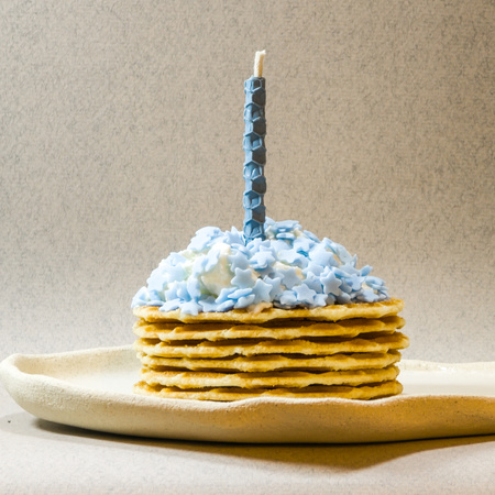 Świeczki urodzinowe na tort z naturalnego wosku pszczelego - jasnoniebieskie, błękitne | Naturalne świeczki | 100% wosk pszczeli