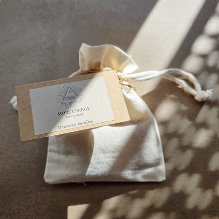 Zestaw Obfitość | 3 małe świece | Kolorowe świece z naturalnego wosku pszczelego | 100% wosk pszczeli