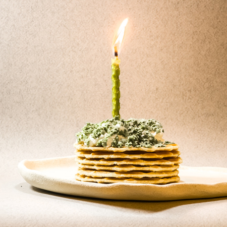 Świeczki urodzinowe na tort z naturalnego wosku pszczelego - jasnozielone - oliwkowe | Naturalne świeczki | 100% wosk pszczeli