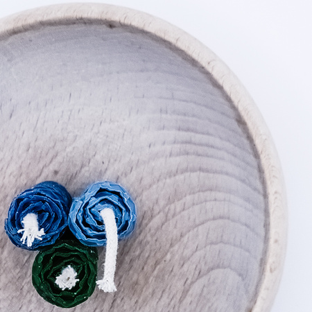 Zestaw Zdrowie | 3 małe świece | Kolorowe świece z naturalnego wosku pszczelego | 100% wosk pszczeli