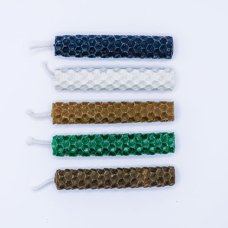 Zestaw Obfitość | 30 małych świec | Kolorowe świece z naturalnego wosku pszczelego | 100% wosk pszczeli