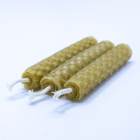 Zestaw Natura | 3 małe świece | Naturalne świece z wosku pszczelego | 100% wosk pszczeli