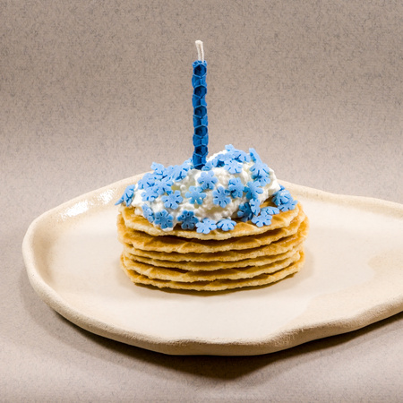 Świeczki urodzinowe na tort z naturalnego wosku pszczelego - niebieskie | Naturalne świeczki | 100% wosk pszczeli