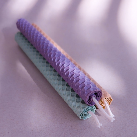 Zestaw Szczęście | 12 dużych świec | Kolorowe świece z naturalnego wosku pszczelego | 100% wosk pszczeli