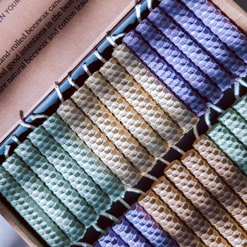 Zestaw Szczęście | 30 małych świec | Kolorowe świece z naturalnego wosku pszczelego | 100% wosk pszczeli