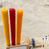 Zestaw Kreatywność | 3 duże świece | Kolorowe świece z naturalnego wosku pszczelego | 100% wosk pszczeli