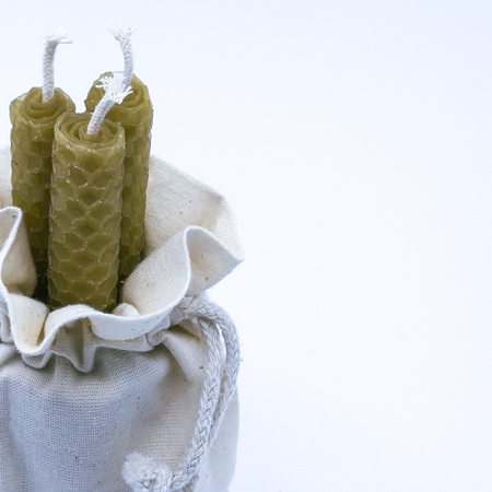 Zestaw Natura | 3 małe świece | Naturalne świece z wosku pszczelego | 100% wosk pszczeli