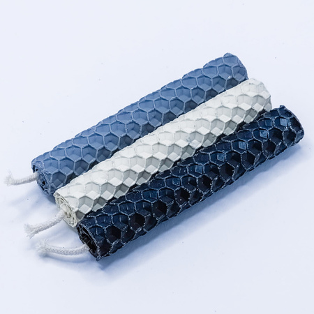 Zestaw Oczyszczenie | 3 małe świece | Kolorowe świece z naturalnego wosku pszczelego | 100% wosk pszczeli