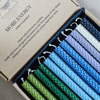 Zestaw Zdrowie | 12 dużych świec | Kolorowe świece z naturalnego wosku pszczelego | 100% wosk pszczeli