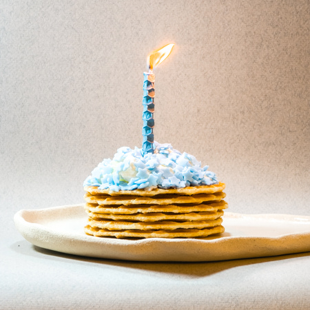 Świeczki urodzinowe na tort z naturalnego wosku pszczelego - jasnoniebieskie, błękitne | Naturalne świeczki | 100% wosk pszczeli