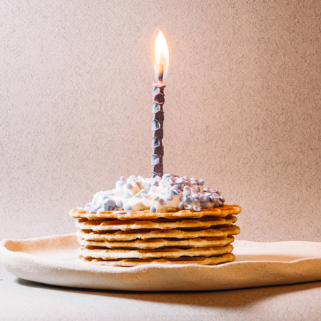 Świeczki urodzinowe na tort z naturalnego wosku pszczelego - fioletowe, lawendowe | Naturalne świeczki | 100% wosk pszczeli