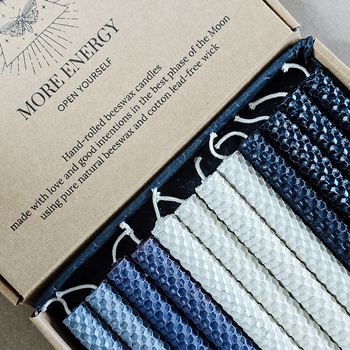 Zestaw Oczyszczenie | 12 dużych świec | Kolorowe świece z naturalnego wosku pszczelego | 100% wosk pszczeli