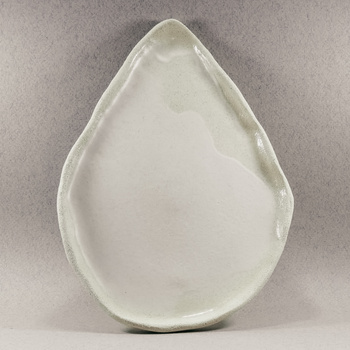 Świecznik ceramiczny - podstawka do grubych świec słupkowych | Ręcznie wykonany | Minimalistyczny design