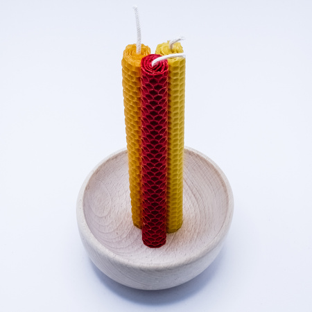 Zestaw Kreatywność | 3 duże świece | Kolorowe świece z naturalnego wosku pszczelego | 100% wosk pszczeli