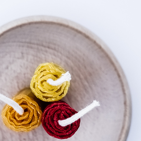 Zestaw Kreatywność | 3 duże świece | Kolorowe świece z naturalnego wosku pszczelego | 100% wosk pszczeli