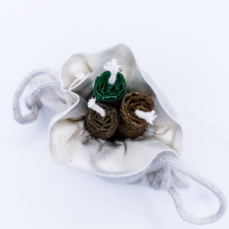 Zestaw Obfitość | 3 małe świece | Kolorowe świece z naturalnego wosku pszczelego | 100% wosk pszczeli