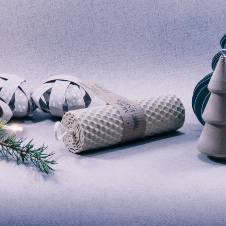 Gruba świeca słupkowa kość słoniowa | Naturalna świeca z wosku pszczelego | 100% wosk pszczeli