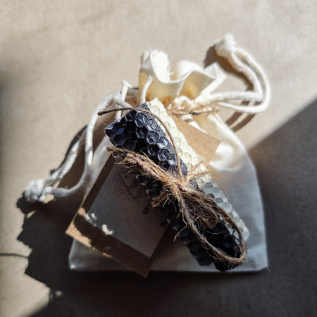 Zestaw Oczyszczenie | 3 małe świece | Kolorowe świece z naturalnego wosku pszczelego | 100% wosk pszczeli