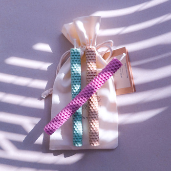 Zestaw Wdzięczność - podziękowanie | 3 duże świece | Kolorowe świece z naturalnego wosku pszczelego | 100% wosk pszczeli